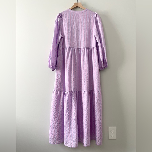 NWT Tuckernuck Pomander Place Lavender Stripe Alora Maxi Dress Size Large - Picture 5 of 11